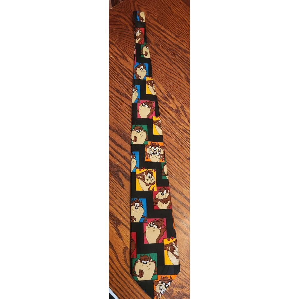 Looney Tunes Mania 100% Polyester Vintage Tie Tasmanian‎ Devil
